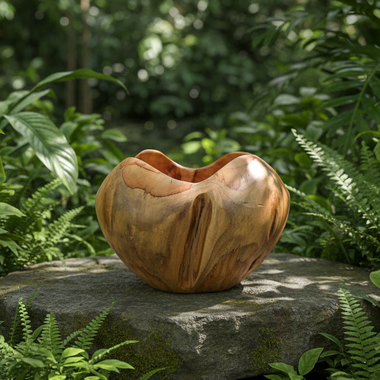 Shelled Wood Knickknack Bowl