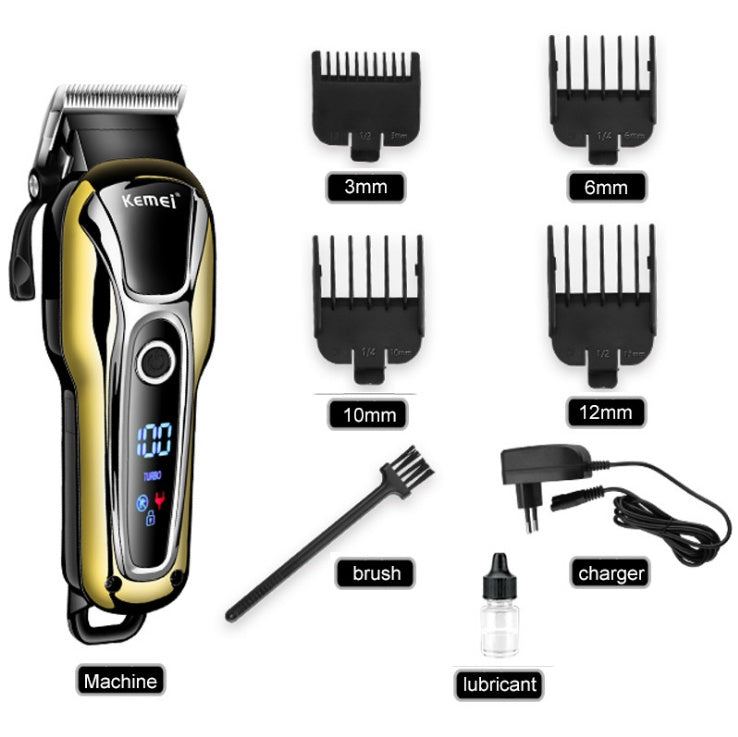 Professional Hair Clipper Rechargeable Electric Beard Trimmer Lit Outlet