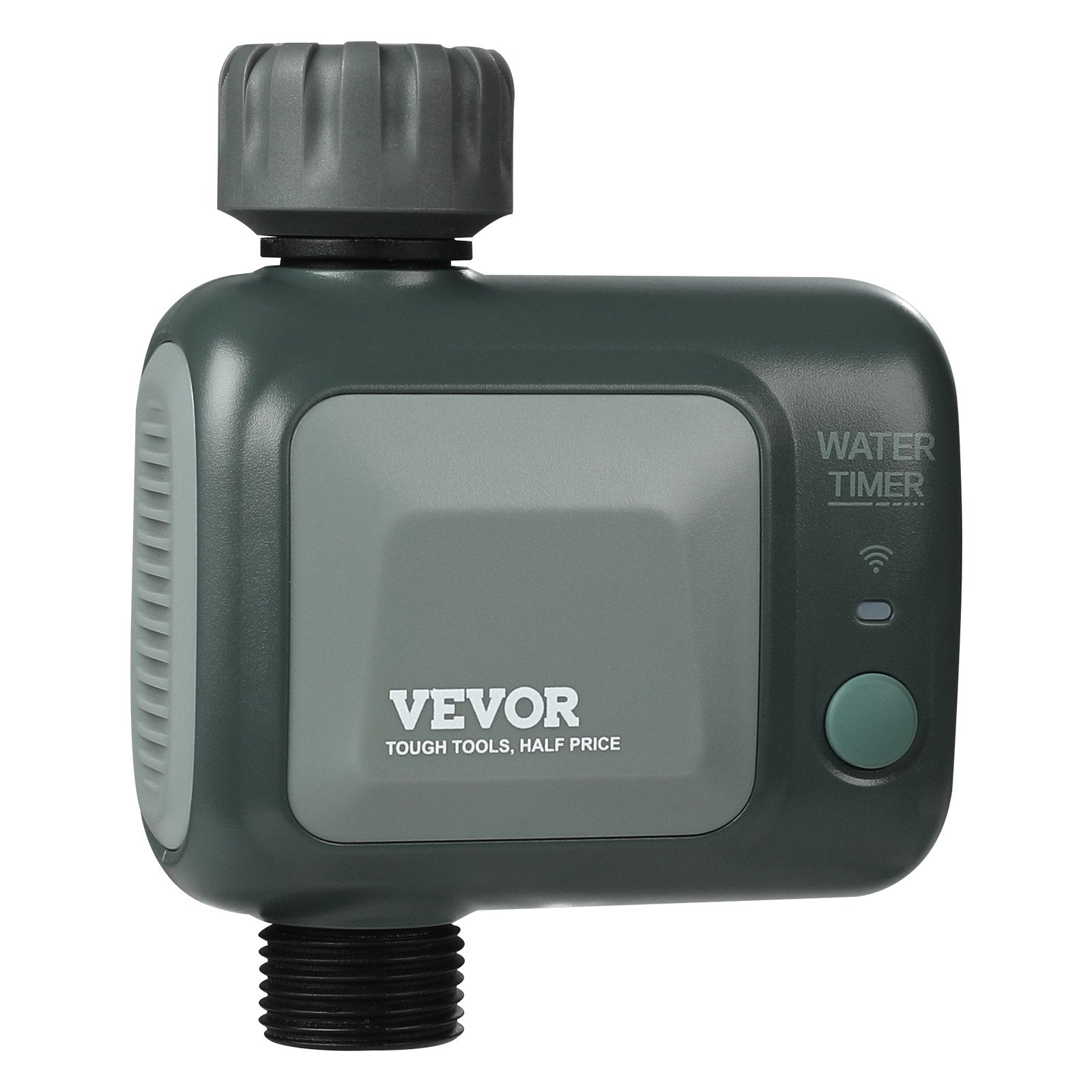 VEVOR WiFi Sprinkler Timer, Single Outlet, Smart Hose Faucet Water Timer With Brass Inlet, APP Control Via 2.4Ghz WiFi Or Bluetooth, Voice Control With Alexa Google Assistant, IPX6 For Yard Watering