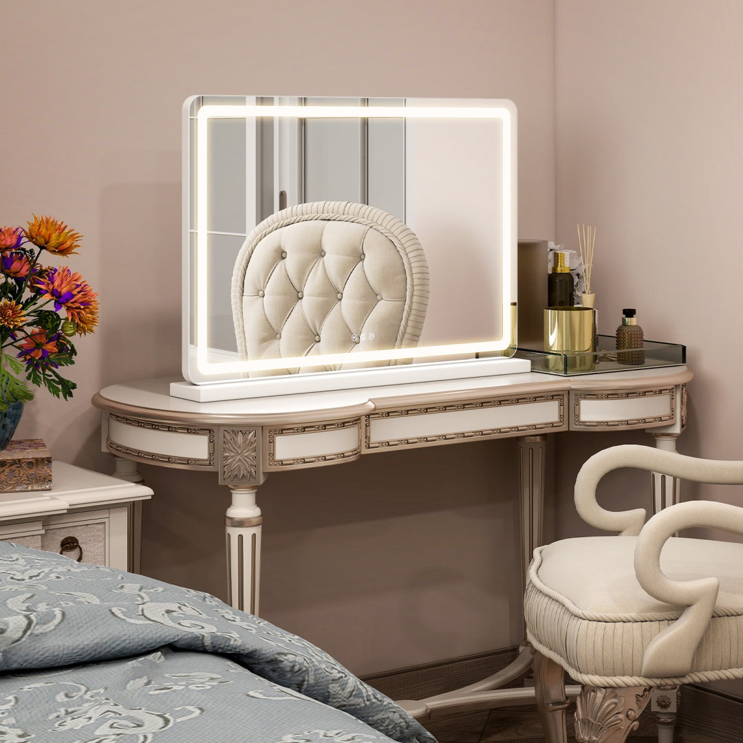 Makeup Mirror W/ Dimmable 3 Color Modes Touch Screen Control Vanity