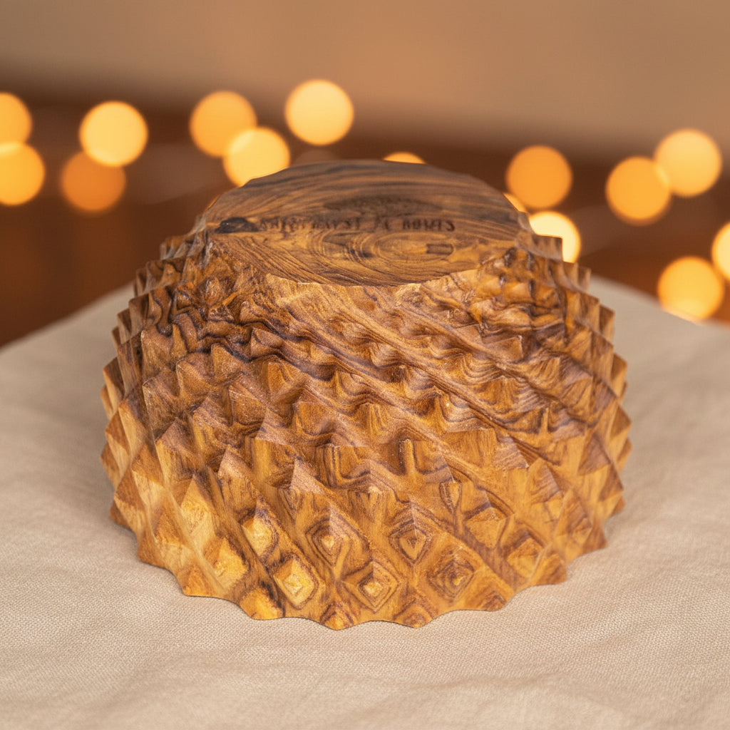 Pineapple Teak Wood Bowl