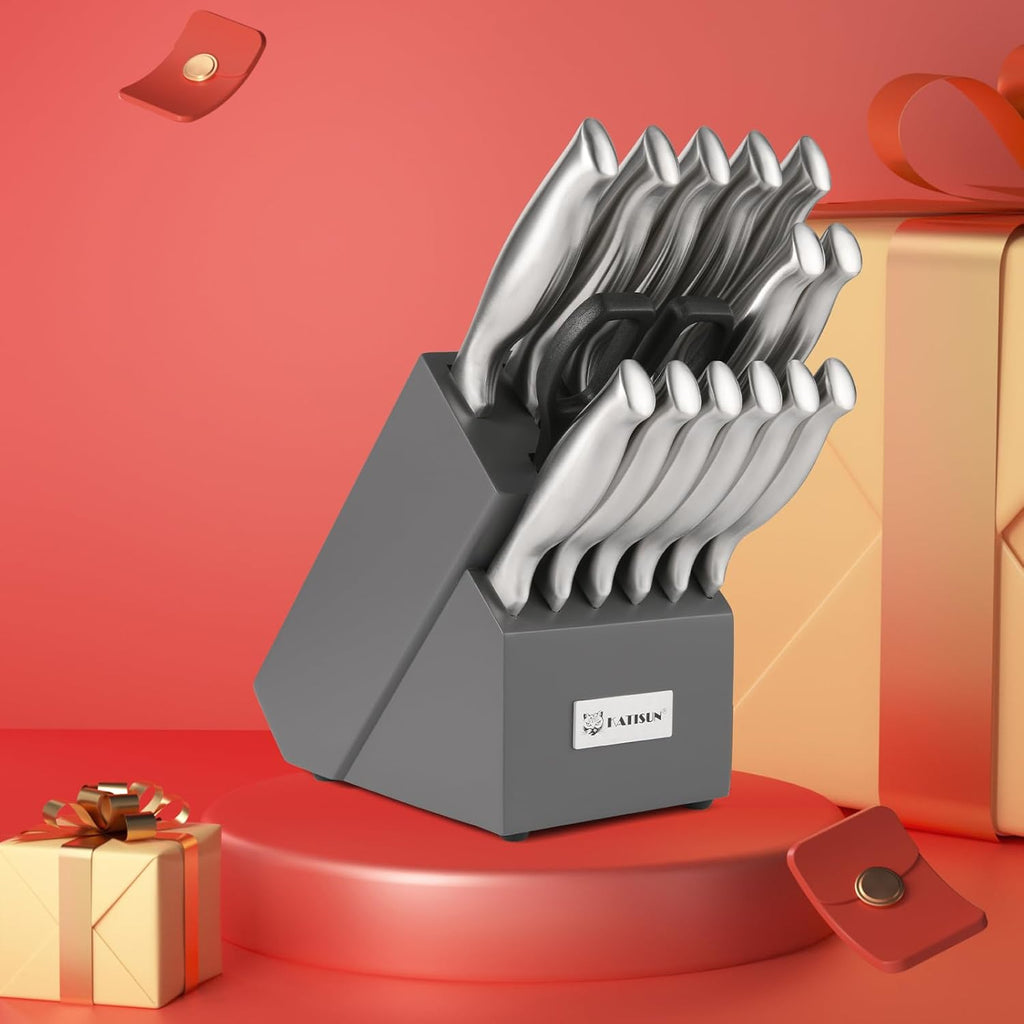 15 Pieces Knife Set With Block