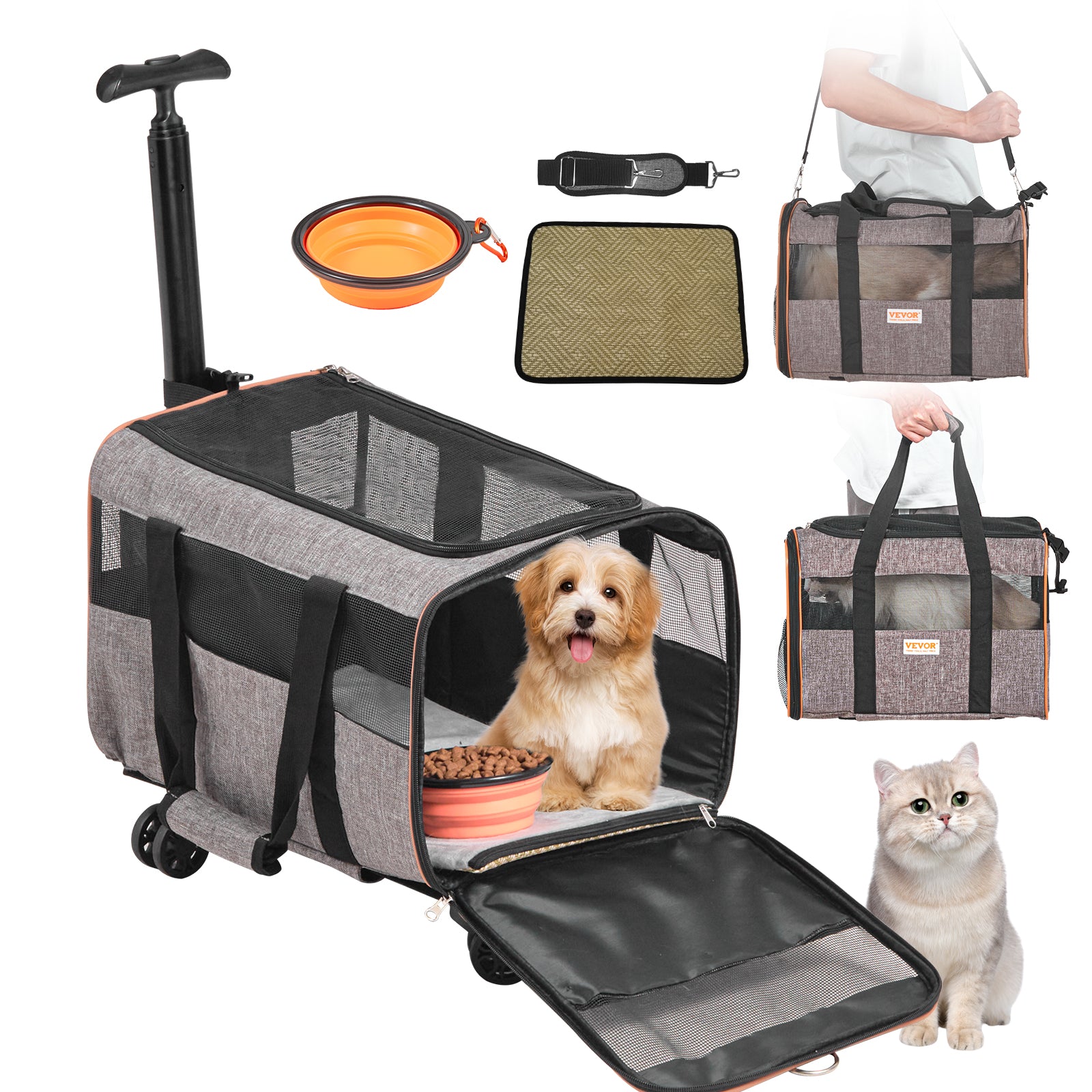 VEVOR Pet Carrier With Wheels