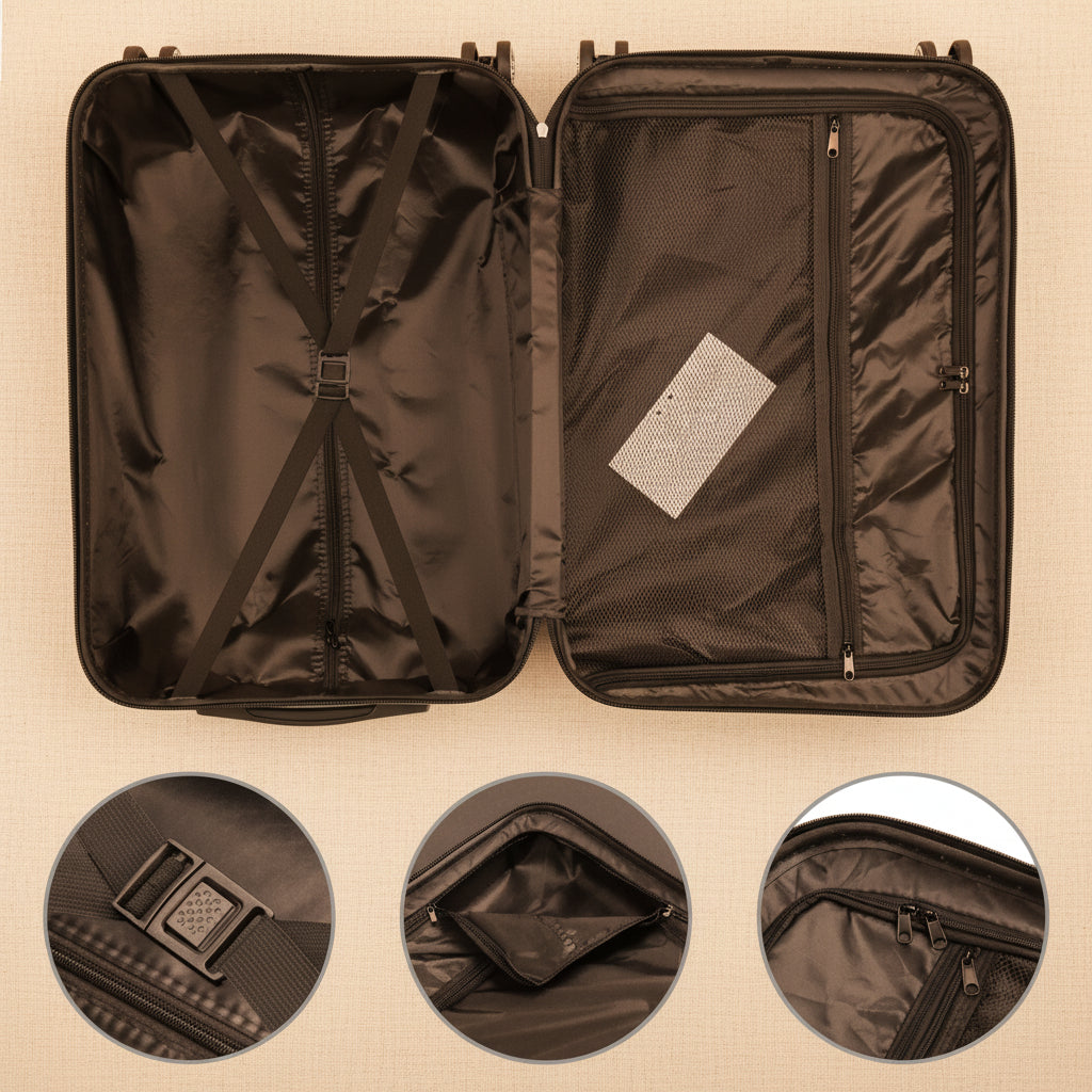 3-in-1 Multifunctional Large Capacity Traveling Storage Suitcase Luggage Set Navy Blue