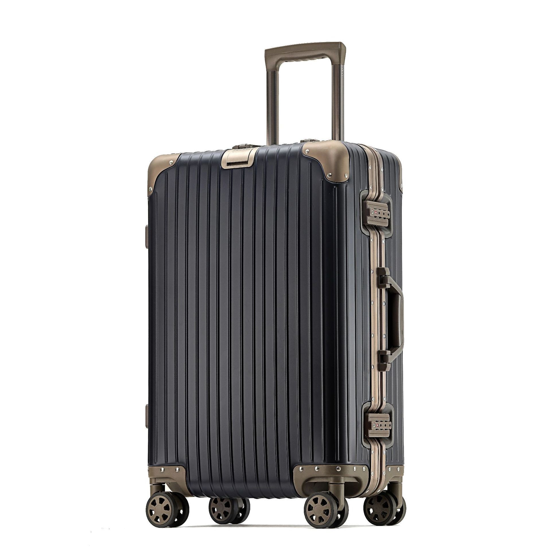 All-Aluminum Magnesium Alloy Trolley Case with Universal Wheels, Unisex Combination Lock Carry-On Suitcase, 29inch Travel Suitcase, Lightweight Travel Case