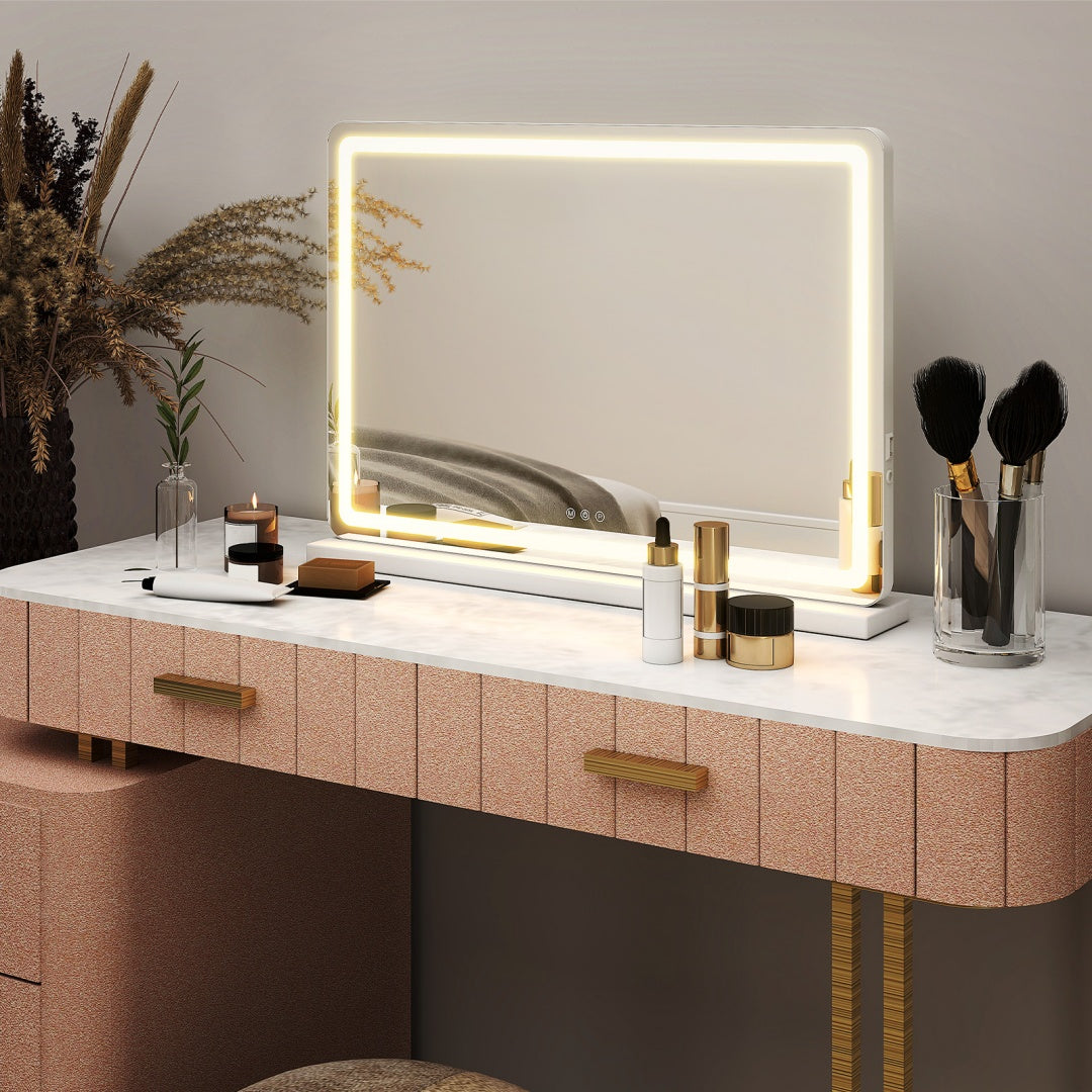Makeup Mirror W/ Dimmable 3 Color Modes Touch Screen Control Vanity