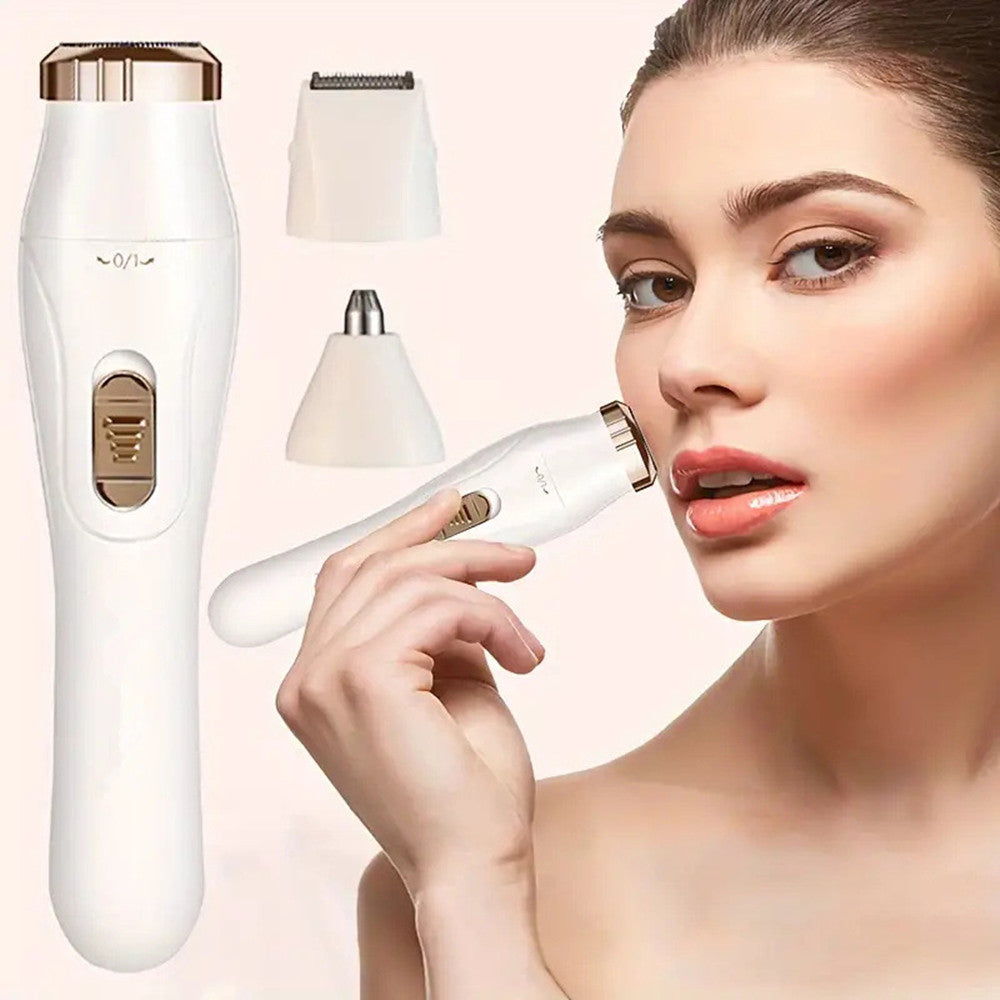 3 In 1 Eyebrow Ear Nose Beard Trimmer Set Hair Remover Clipper Shaver USB Rechargeable Lit Outlet