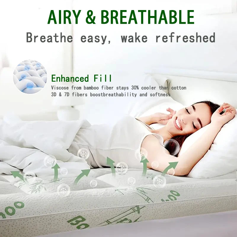 Queen Size Bamboo Viscose Mattress Topper