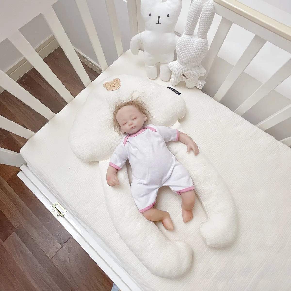 Yuanshuang Baby Comfort Pillow Knitted 200TC Bear Soothing Sleep Aid 0-1-2 Years Old Pure Cotton Baby