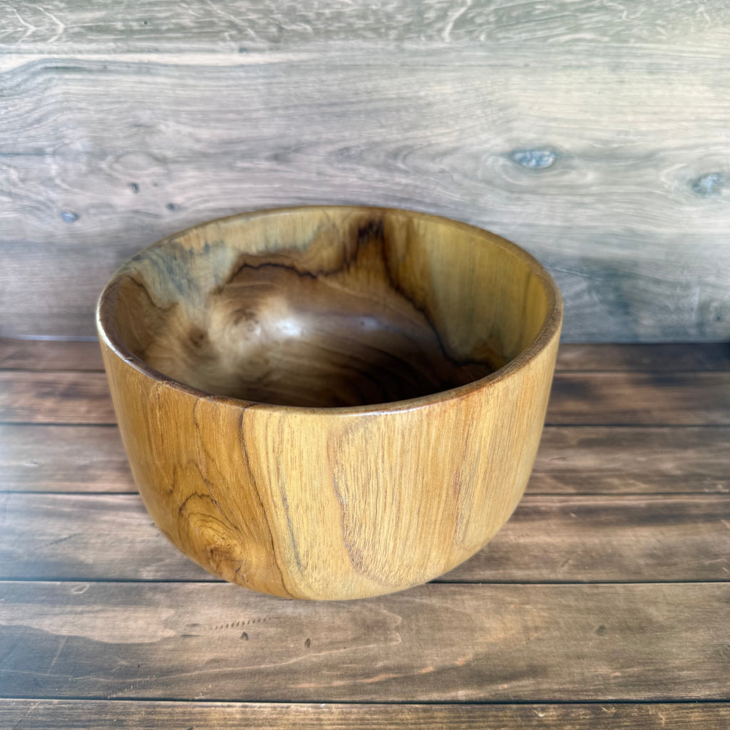 PureForm Handcrafted Solid Wood Bowl – Natural Grain Serving & Decorative Bowl