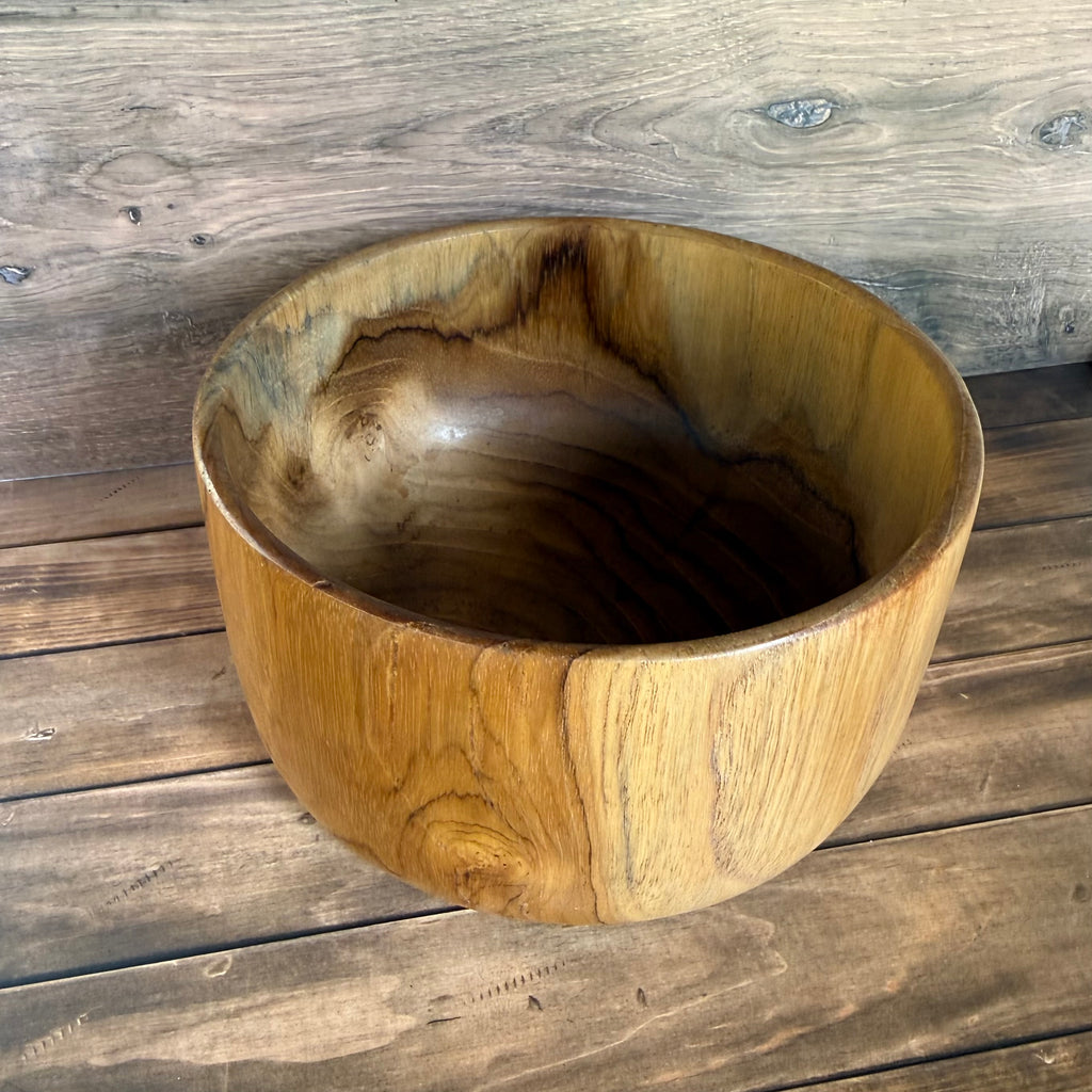 PureForm Handcrafted Solid Wood Bowl – Natural Grain Serving & Decorative Bowl