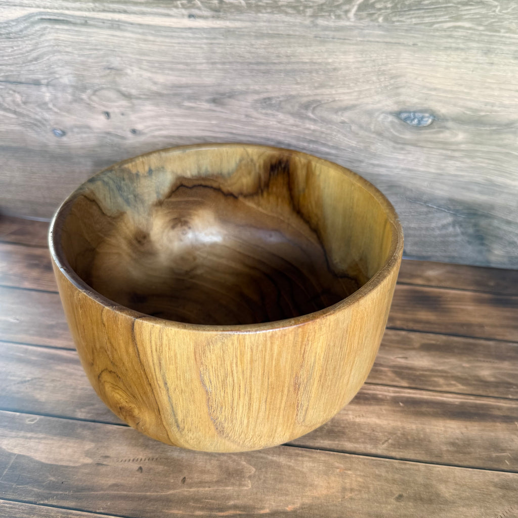 PureForm Handcrafted Solid Wood Bowl – Natural Grain Serving & Decorative Bowl