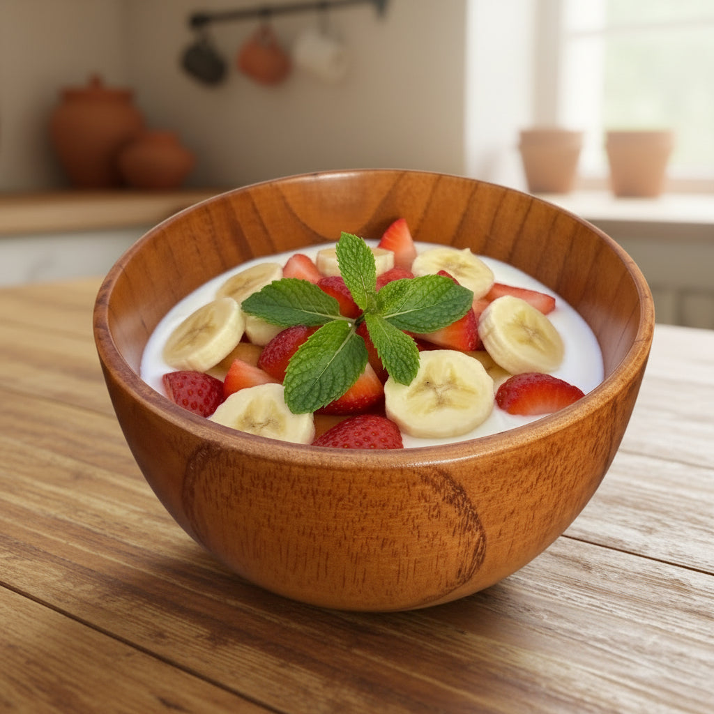 4'' Japanese Style Wooden Bowl Jujube