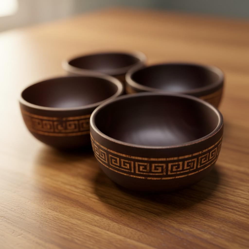 4-Bowl Set Wooden