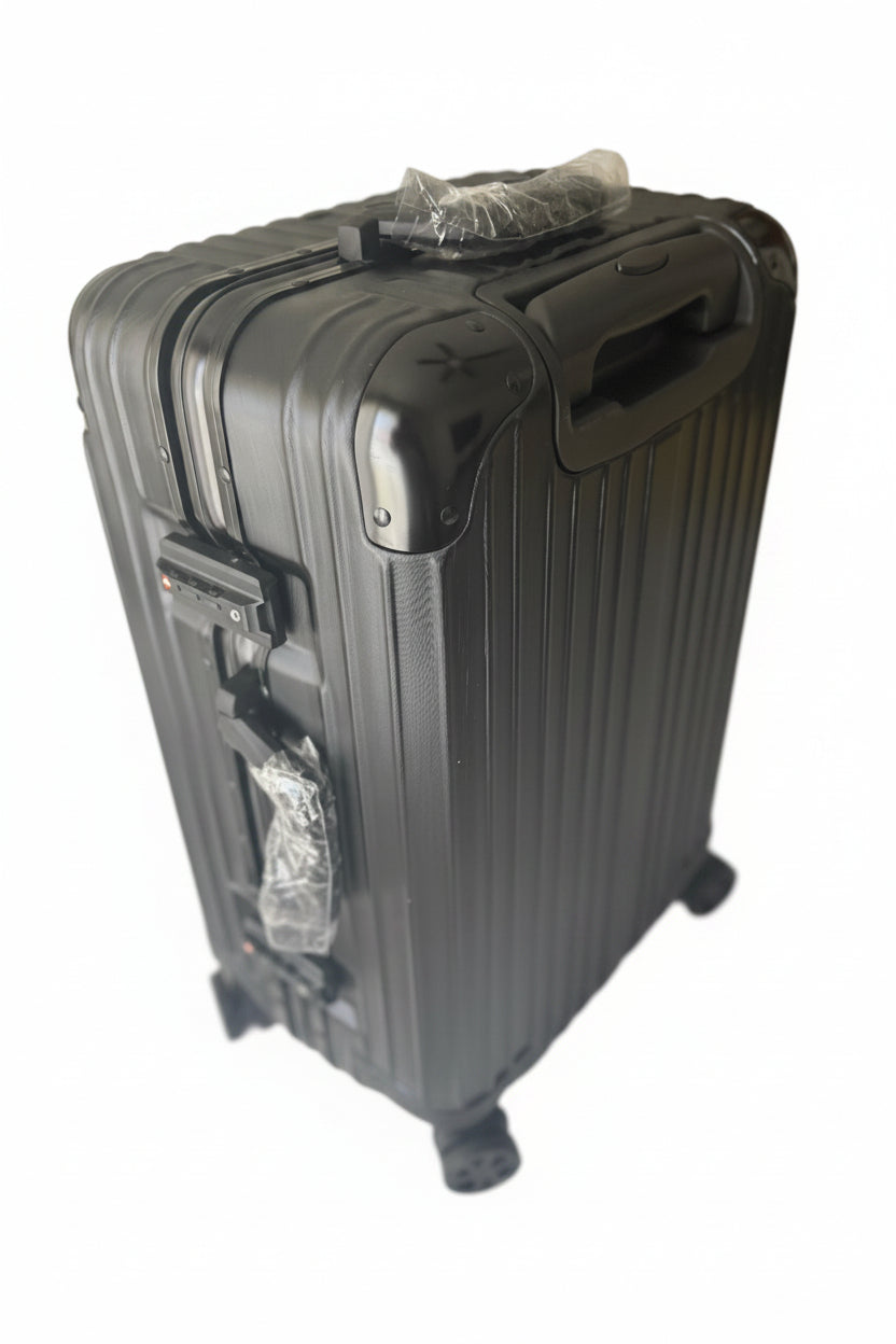 Luggage Suitcase with Thickened Aluminum Frame, Aluminum Alloy Trolley Case, 22inch Women's Wear-Resistant, Drop-Resistant Boarding Code Lock