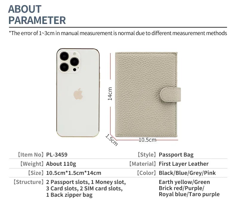 Men Women RFID ANTI Blocking Travel Passport Covers Holder Case with Hasp Passport Wallet Case Travel Accessories Bag