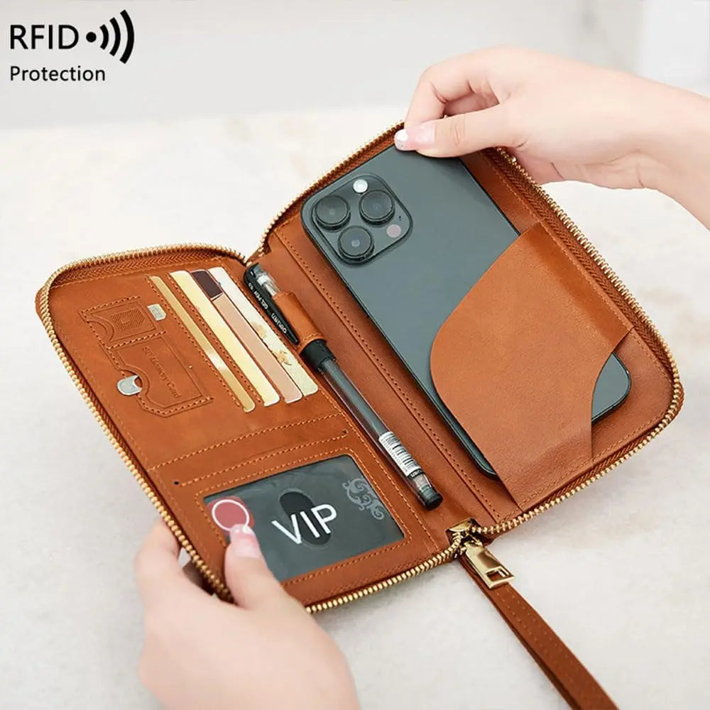 RFID Passport Holder with Card Slots for Travel