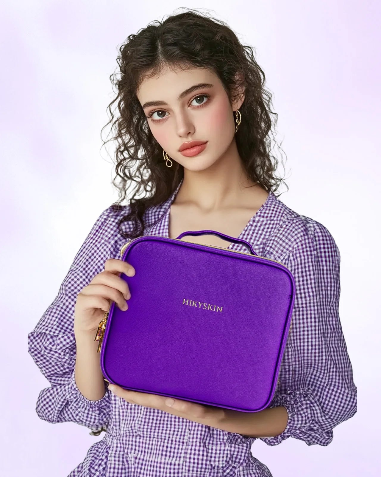 Makeup Bag With Mirror lamp