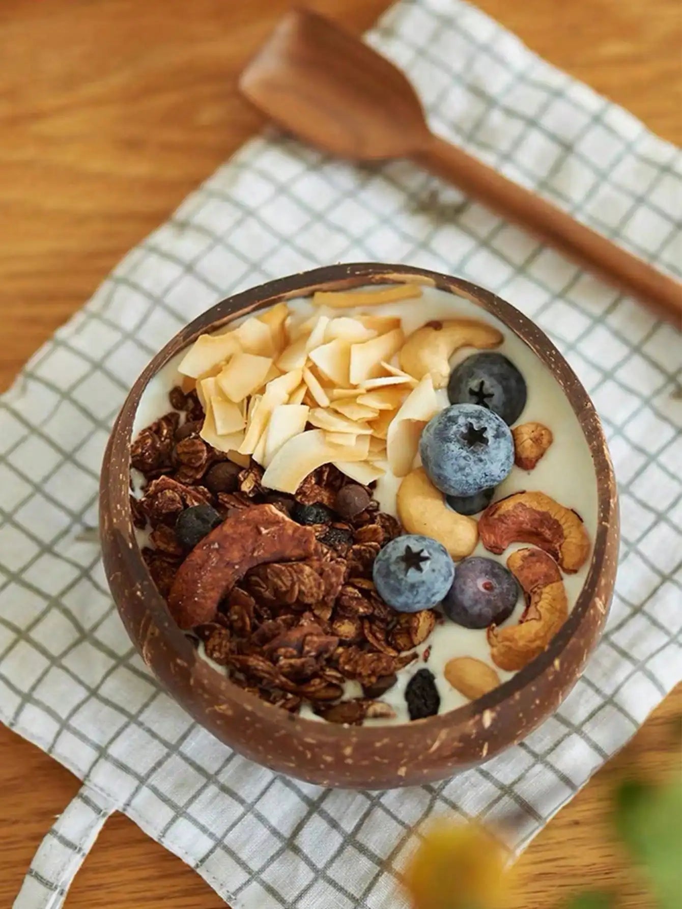 1 Piece Coconut Bowl Healthy Vegetarian Salad Bowl Smoothie Bowl Oatmeal Bowl Breakfast Fruit Yogurt Bowl Natural Coconut Lit Outlet