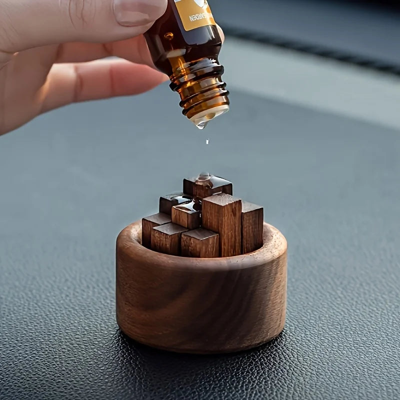 No Perfume Wood Aroma Diffuser Home Fragrance Accessories Room Decor Wooden Ornaments Aromatherapy Car Air Freshener Decorations