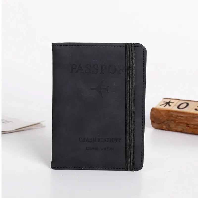Passport Cover Wallet Holder PU Leather