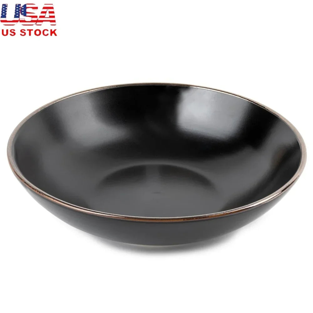 Stoneware Bowl Microwave Dishwasher Safe Durable Ceramic Kitchen Decor Soup Salad Stew Elegant Design Essential Home Cookware - Affiliated Shops