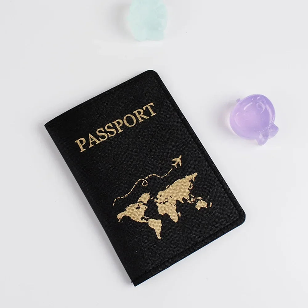 Leather Marble Style Travel Passport Cover