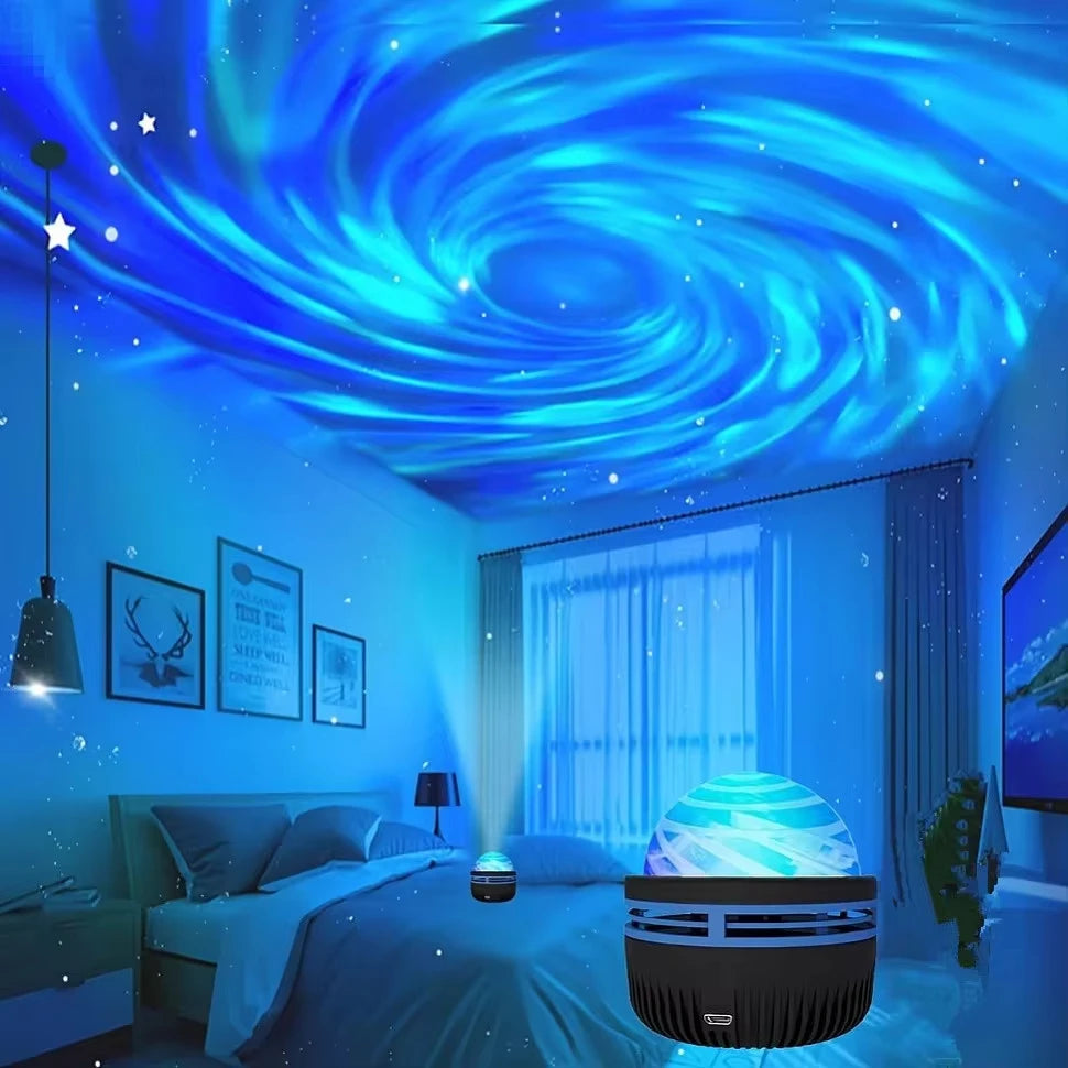 LED Galaxy Projector Light Colorful Galaxy Sky Projector Bedroom Night Light Kids Room Decoration Christmas Party Decoration Lit Outlet