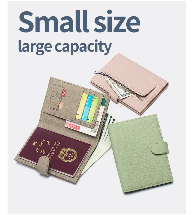 Men Women RFID ANTI Blocking Travel Passport Covers Holder Case with Hasp Passport Wallet Case Travel Accessories Bag