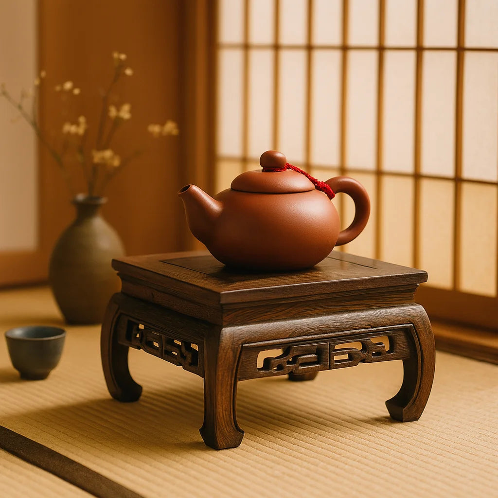 Natural Wood Redwood Carving Tea Vase Buddha Display Rack Lightweight Wooden Base for Coffee Decor Small Kistler Holder Lit Outlet