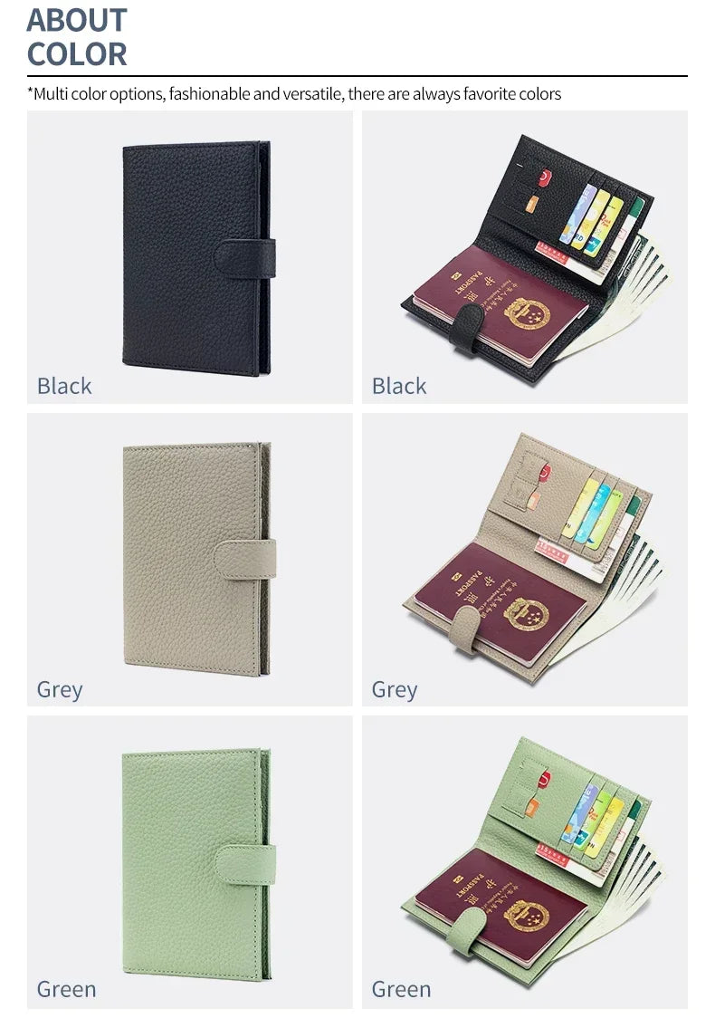 Men Women RFID ANTI Blocking Travel Passport Covers Holder Case with Hasp Passport Wallet Case Travel Accessories Bag