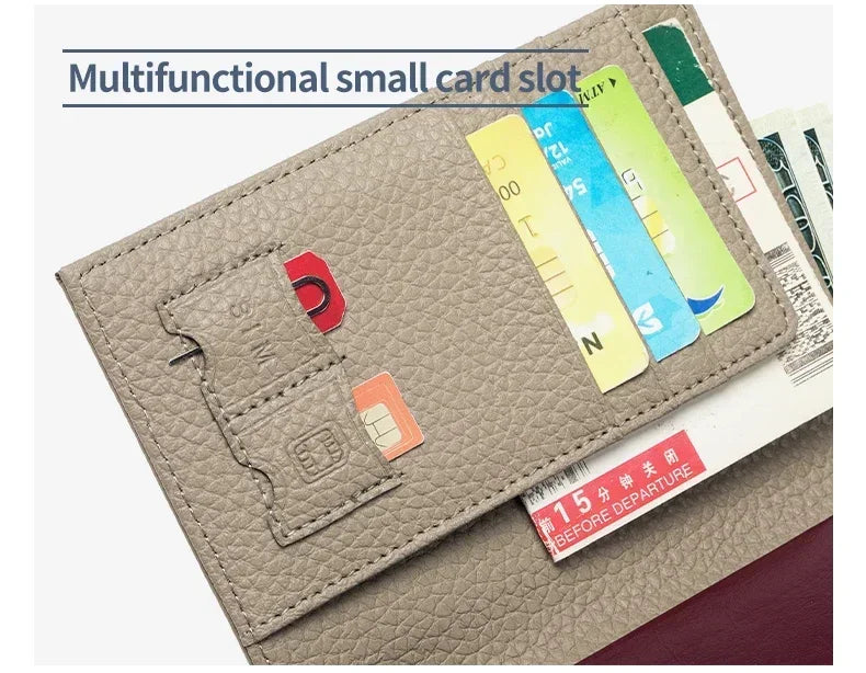 Men Women RFID ANTI Blocking Travel Passport Covers Holder Case with Hasp Passport Wallet Case Travel Accessories Bag