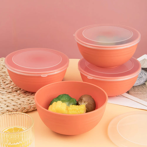 1/4pcs bowl set with lid, bento box, sealed storage of dry food, fruits, vegetables, suitable for camping, picnic, kitchen esse