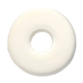 White plastic ring on a white background