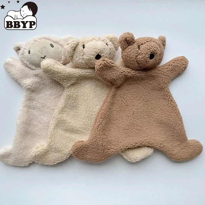 Baby Soothing Doll for Newborn Accessories Photography Props Cute Bear Lamb Baby Sleeping Doll Baby Care Soft Plush Dolls