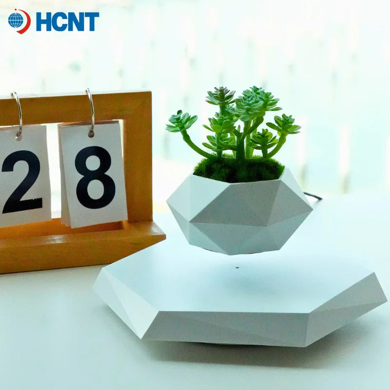 Levitating Planter for Bonsai Succulents Air Plants Floating Magnetic Display for Home