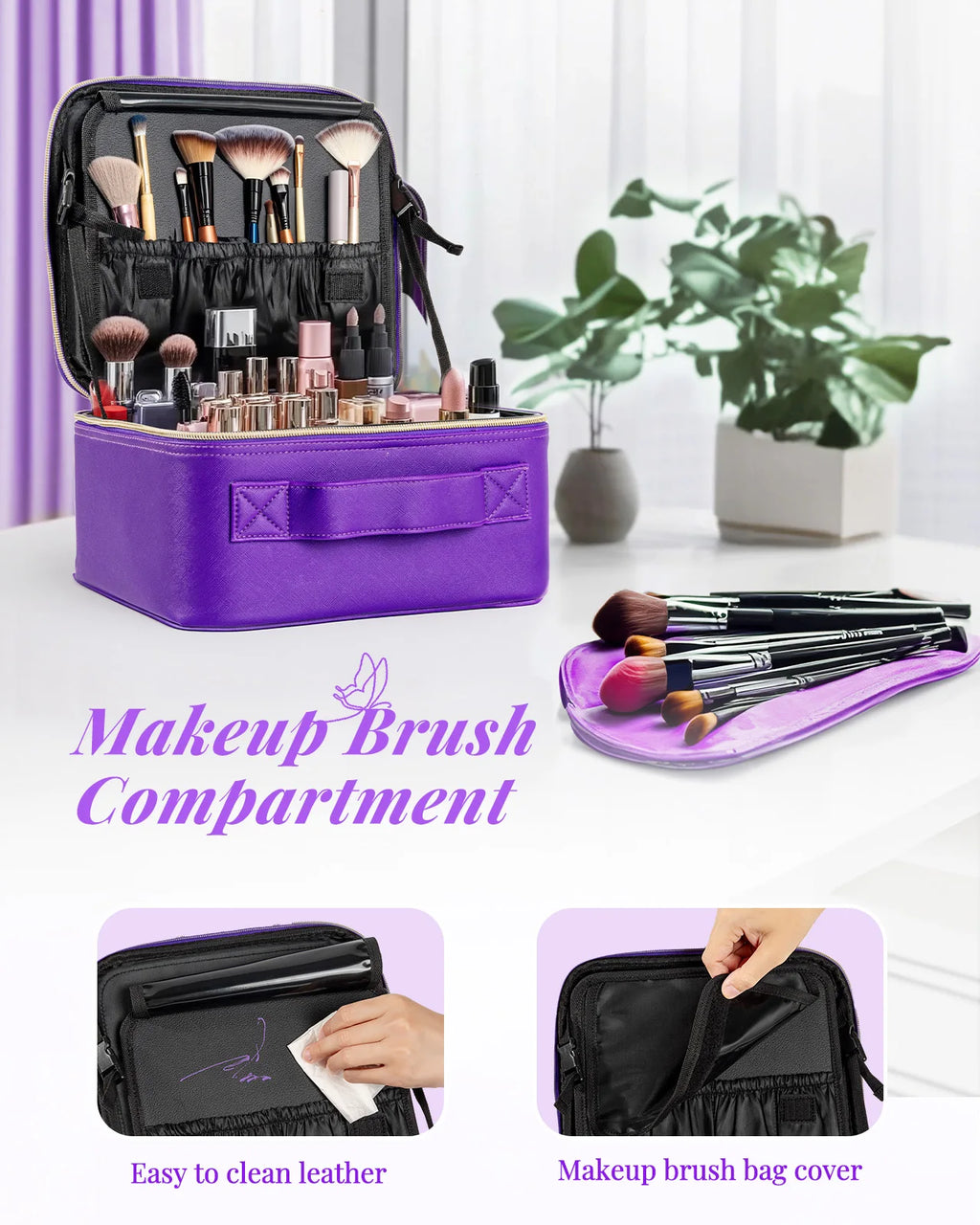 Makeup Bag With Mirror lamp