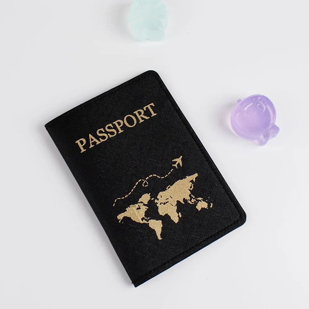 Leather Marble Style Travel Passport Cover