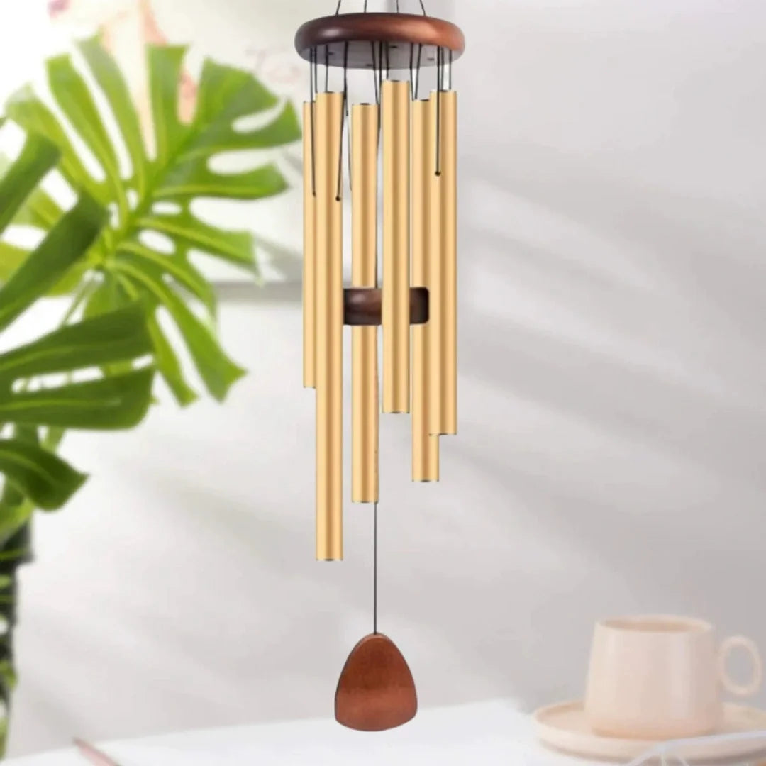 Retro aluminum tube wind chime metal home decoration pendant outdoor condolence bell
