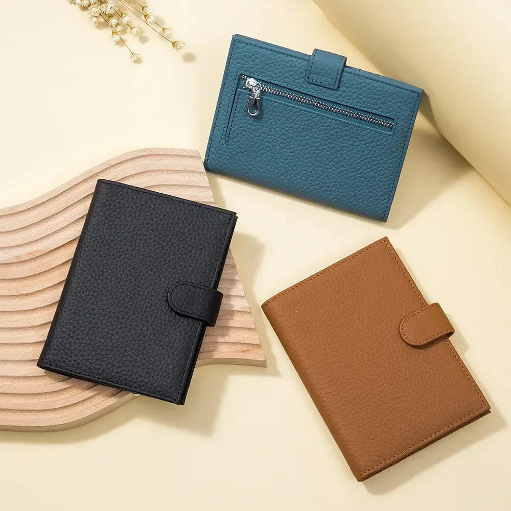 Men Women RFID ANTI Blocking Travel Passport Covers Holder Case with Hasp Passport Wallet Case Travel Accessories Bag