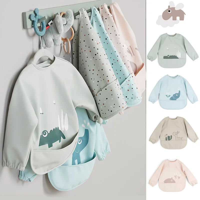 Cute Baby Bibs Waterproof Oil Proof Apron New Double Buckle Washcloth Feeding Bib Soft Burp Cloth For Boy Girl Bandana Bibs Affiliated Shops