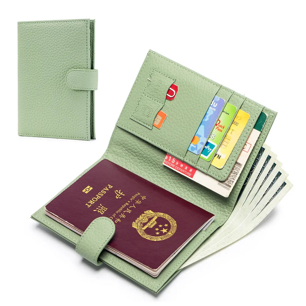 Men Women RFID ANTI Blocking Travel Passport Covers Holder Case with Hasp Passport Wallet Case Travel Accessories Bag