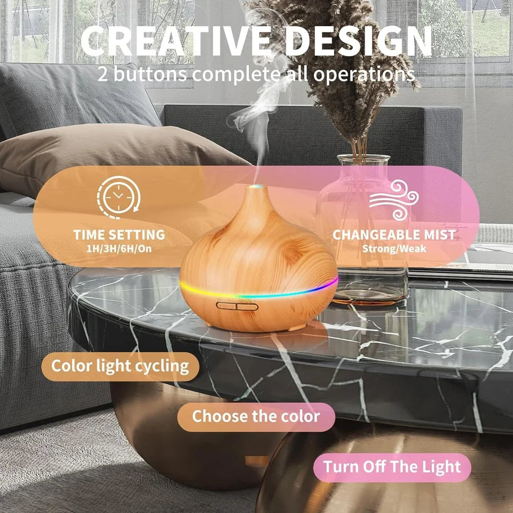 Aroma Diffuser for Essential Oil Large Room,Office Essential Oil Diffusers for Home Kids, Cool Mist humidifier for Bedroom Quiet