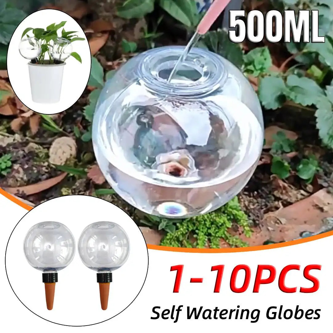 1-10PCS 500ML Self Watering Globes Drip Irrigation System Self Watering Planter Insert Plant Watering Globes for Daily Watering