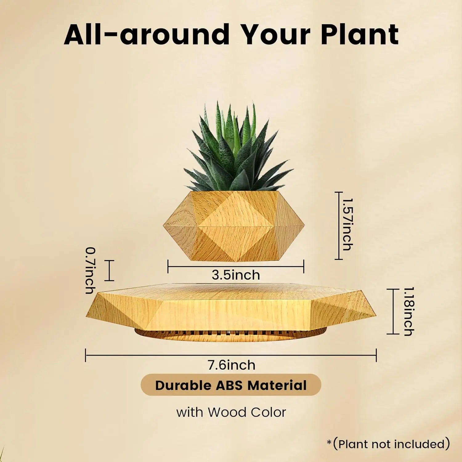 Magnetic Floating Plant Pot for Small Plants