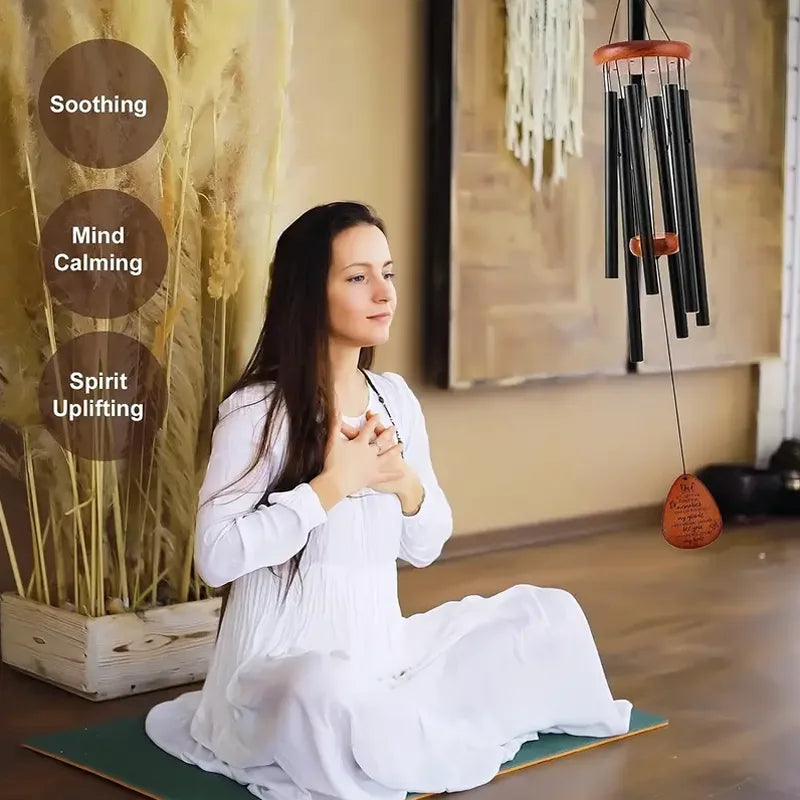 Retro aluminum tube wind chime metal home decoration pendant outdoor condolence bell