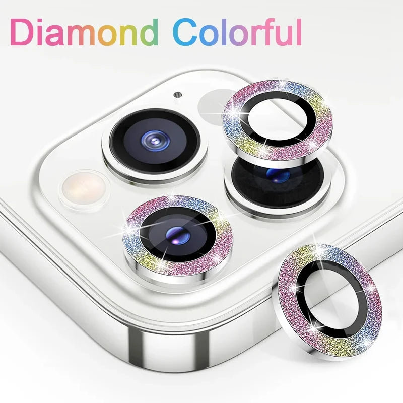 Camera Lens Protector For iPhone 11 12 13 Pro Max Mini 14 15 Pro Max Diamond