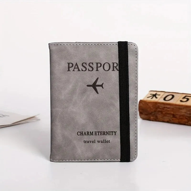 Passport Cover Wallet Holder PU Leather