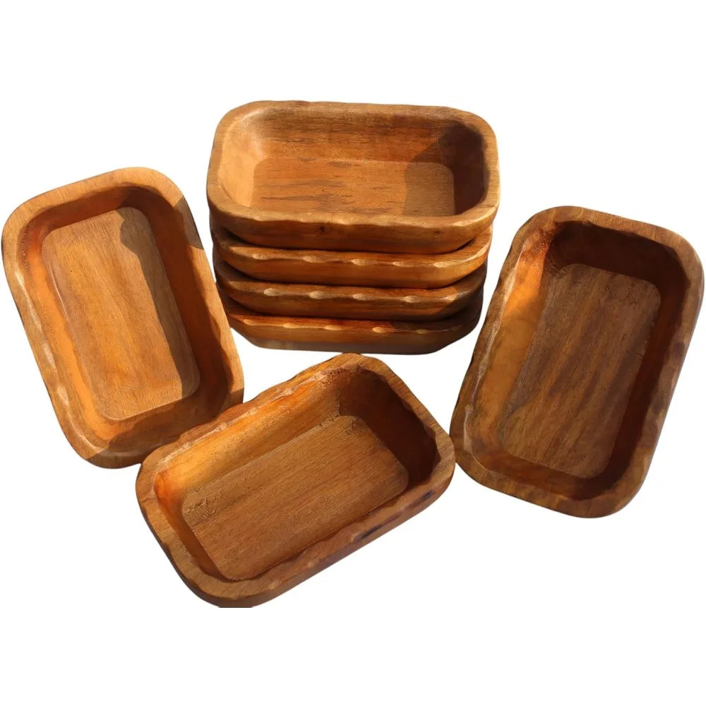 Wooden Dough Bowls for Candle Making (10-Piece Set) | Eco-Friendly Home Decor and Reusable Candle Holders