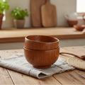 Japanese Style Wooden Bowl Jujube Wooden Bowl Round Large Soup Bowl Creative Children's Rice Bowl Tableware